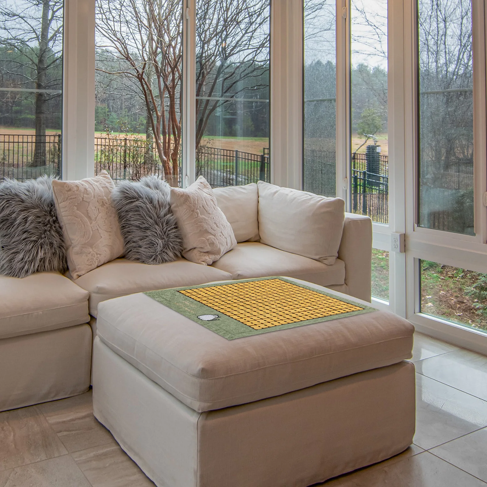 

Adorable Seat Cushion Summer Cool Bamboo Mat for Car Home Sofa Office Chair Non-Slip Breathable Comfortable Cooling Pad