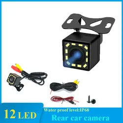 Cámara de visión trasera para coche, visión nocturna, marcha atrás, cámara de estacionamiento automático, IP68, impermeable, CCD, LED, Monitor de respaldo automático, imagen HD de 170 grados