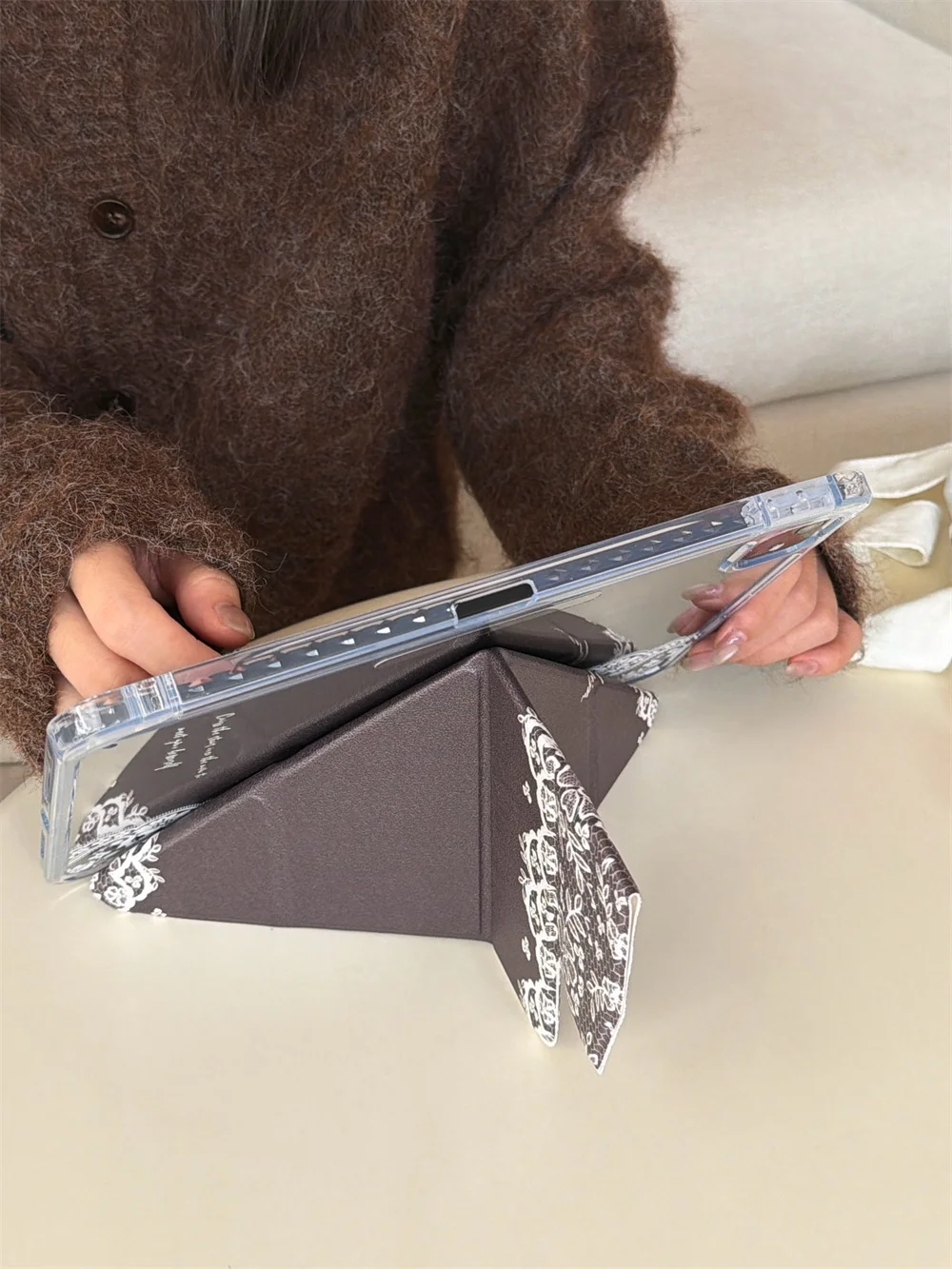 Moda pizzo pulito per iPad Pro 2024 11 13 pollici Air 4 5 6 7 11 pollici iPad 7 8 9 10.2 iPad 10th 11th Air 3 10.5 iPad 5 6 mini custodia