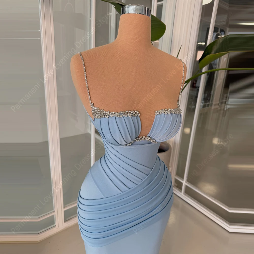 

Elegant Women Evening Dresses Sexy Sleeveless Prom Gowns Princess Mopping Length Cocktail Party Vestidos Para Mujer Customized