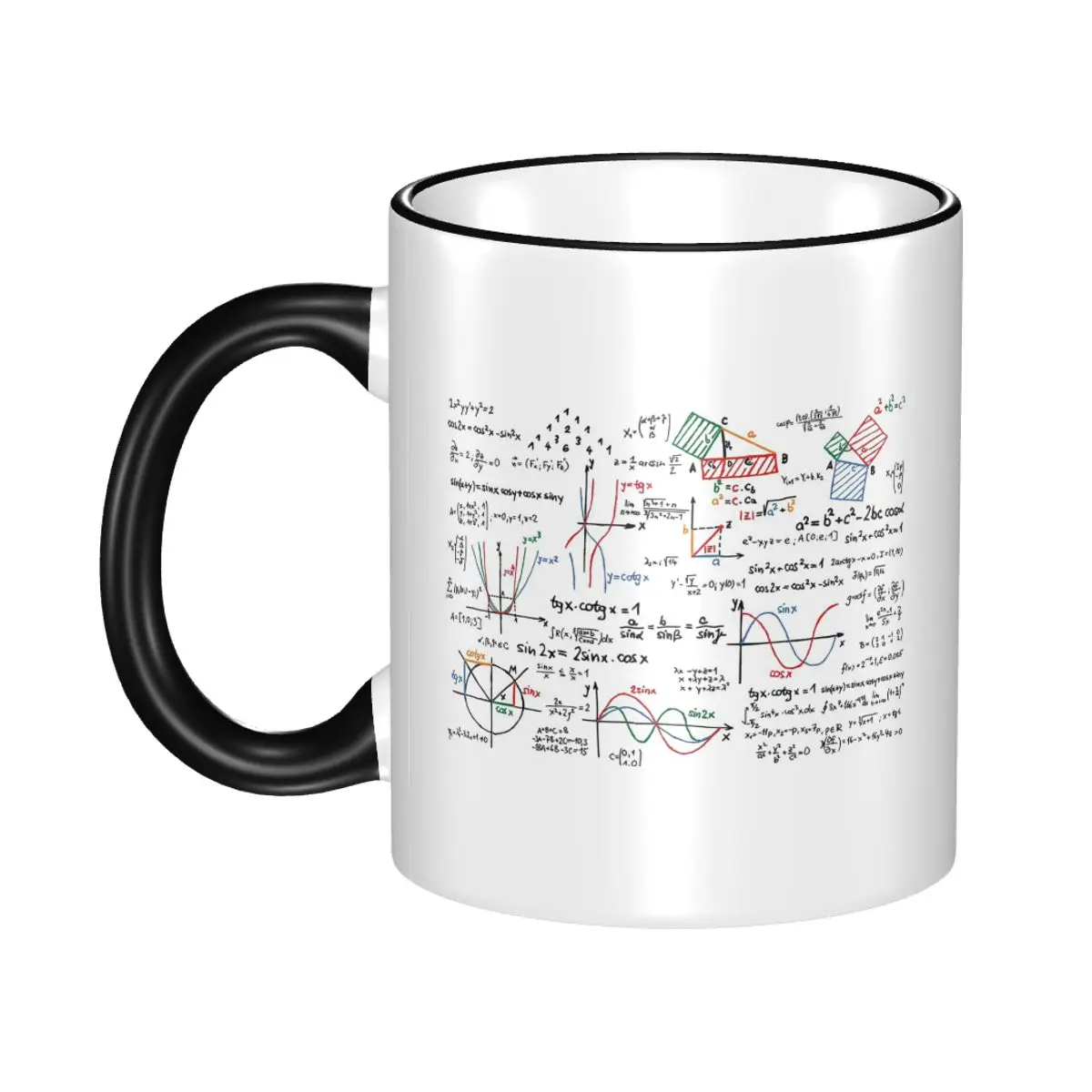 Mathematics Formulas Numbers Mug Funny Ceramic Coffee Cups Tea Mugs Milk Cup Drinkware Gift for Woman Man