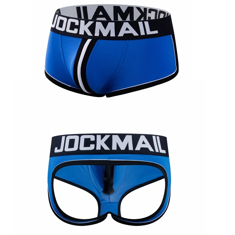 Jockmail cueca masculina sexy, cueca jockstrap respirável cueca gay cuecas caixa de algodão cuecas masculinas cintura baixa tanga fio dental