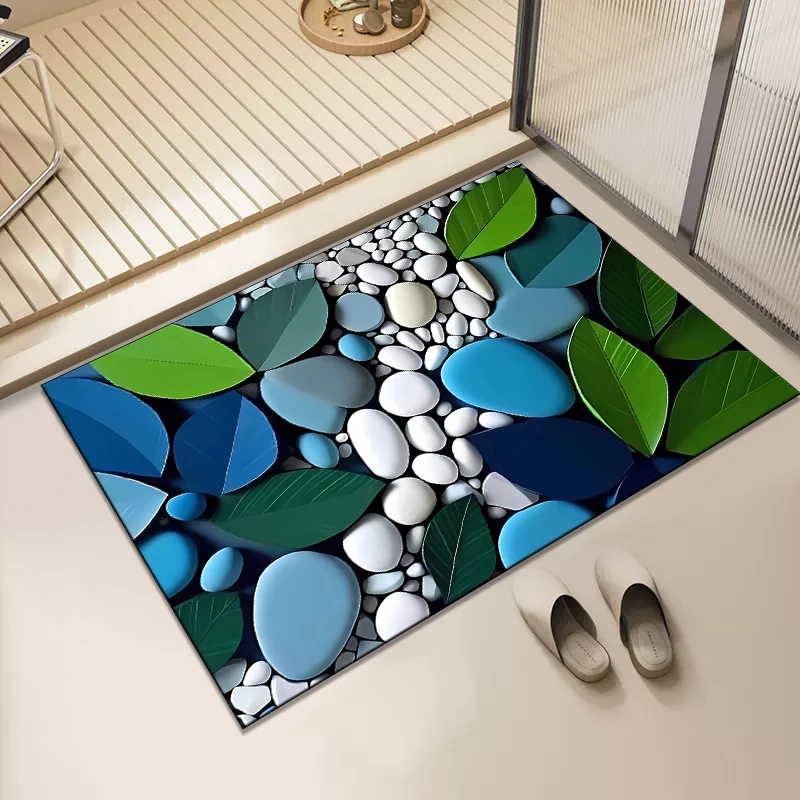 سجادة أرضية المطبخ غير قابلة للانزلاق ومقاومة للزيوت، وسادة قدم للحمام سريعة الجفاف، وسادة تصريف ناعمة مقاومة للأوساخ #3