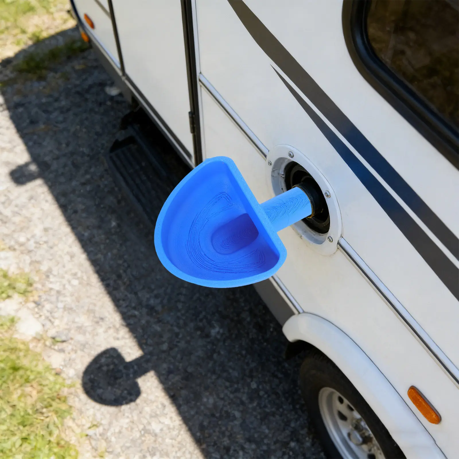 Rv Water Fill Funnel 4 Inch Wide Mouth Precision Fit Leak Proof Splash Water Tank Filling Device for Camper