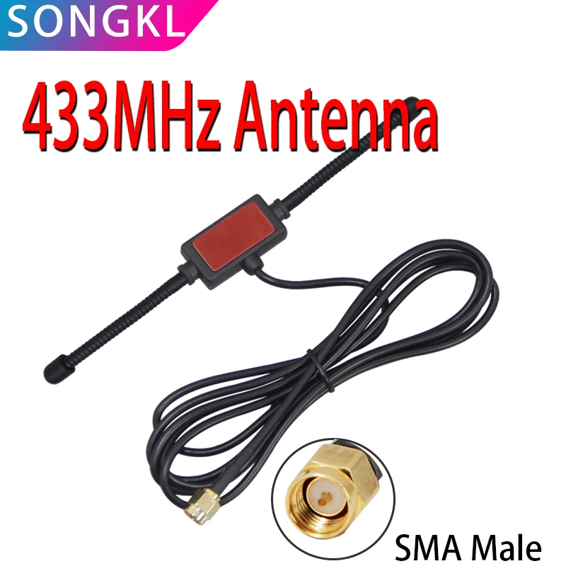 433MHz Antenna Horn Patch Aerial SMA Male With 1.5M 3M Cable RG174 for Ham Radio DTU Model Walkie Talkieetc