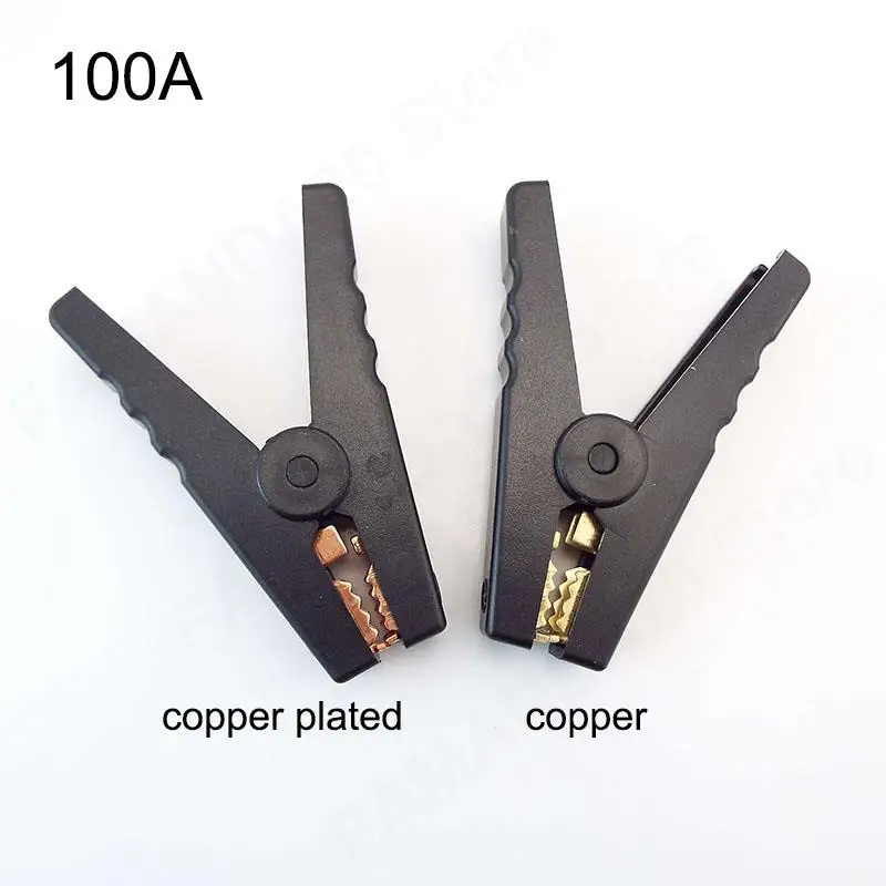 1pair big Duty car Battery Crocodile Alligator Clamp Copper accumulator Clips Test Connector Electrical large size 100A 300A M20