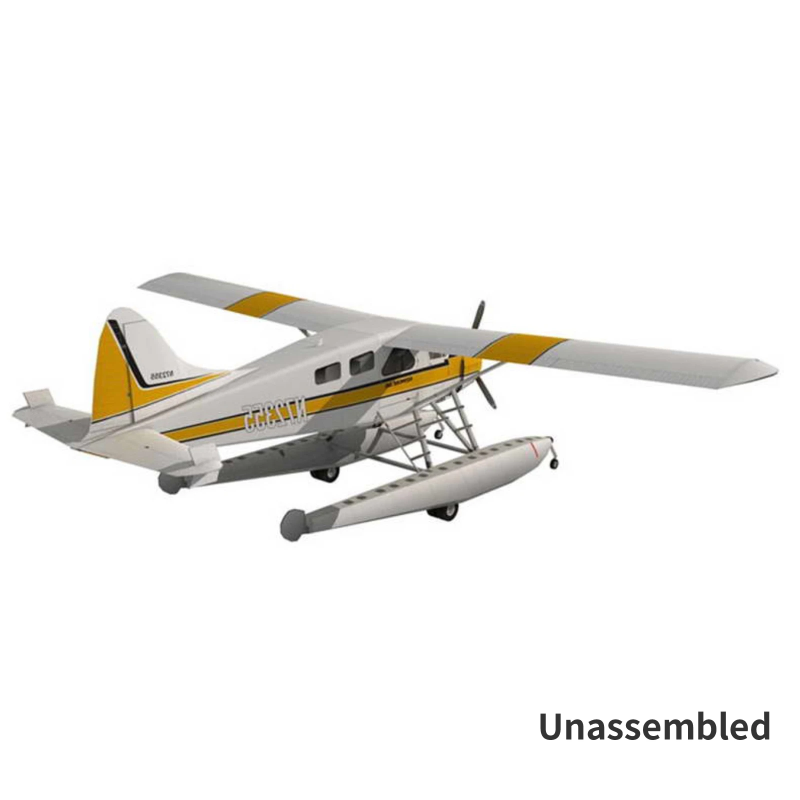 1:32 DHC-2 سمور تعويم طائرة مائية ثلاثية الأبعاد ورقة نموذج مجموعة الطائرة الحرفية ورقة نموذج Papercraft جمع لعبة تذكارية