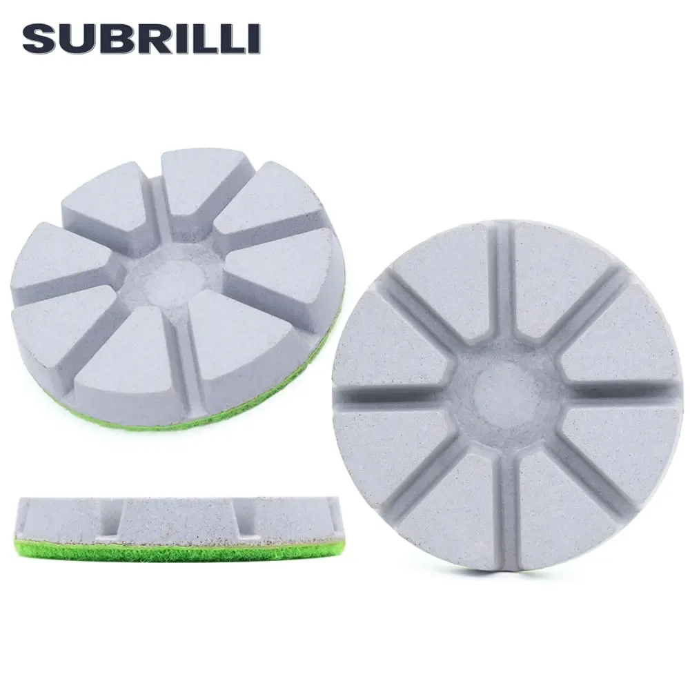 SUBRILLI 3 шт. 3 "Алмазные полировальные подушечки для пола, камень, гранит, мрамор, бетонный пол, обновление шлифовальных дисков, ремонт, смола, абразив