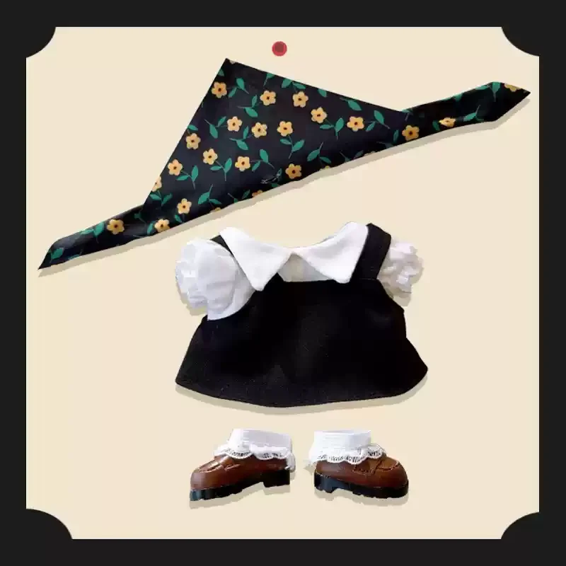 Nieuwe Labubu Kleding Past Bloemen Hoofddoek 17/38 cm Labubu Set V1 V2 V3 Poppen Hanger Met Schoenen Vervanging kleding Geen Poppen