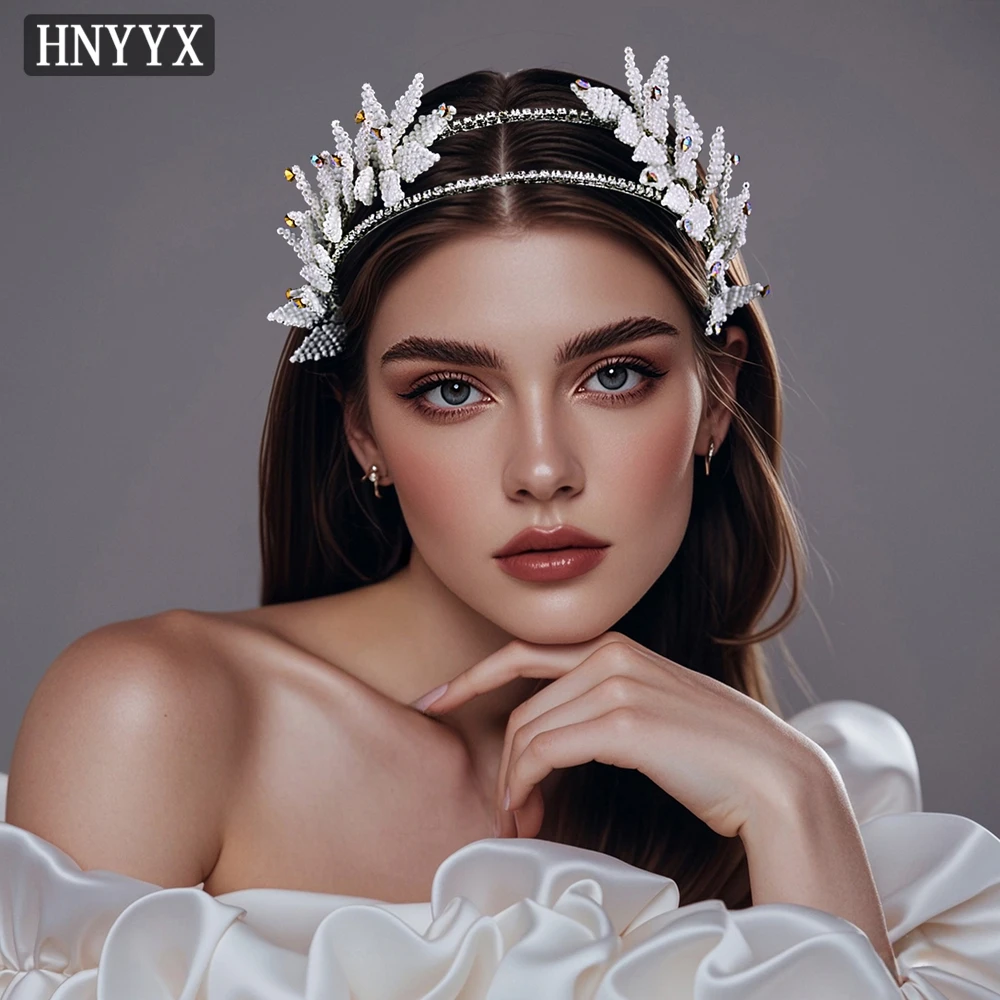 YouLaPan رائعة الزفاف حبة Headbands المنسوجة يدويا يترك السيدات مأدبة الأطراف الرقص حفلة إكسسوارات الشعر YXA142 #4