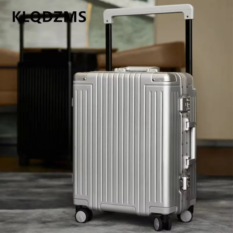 

KLQDZMS Luggage Travel Bag Large Capacity Trolley Bags ABS + PC 24"26 Inch Password Box Men and Women Universal Suitcase