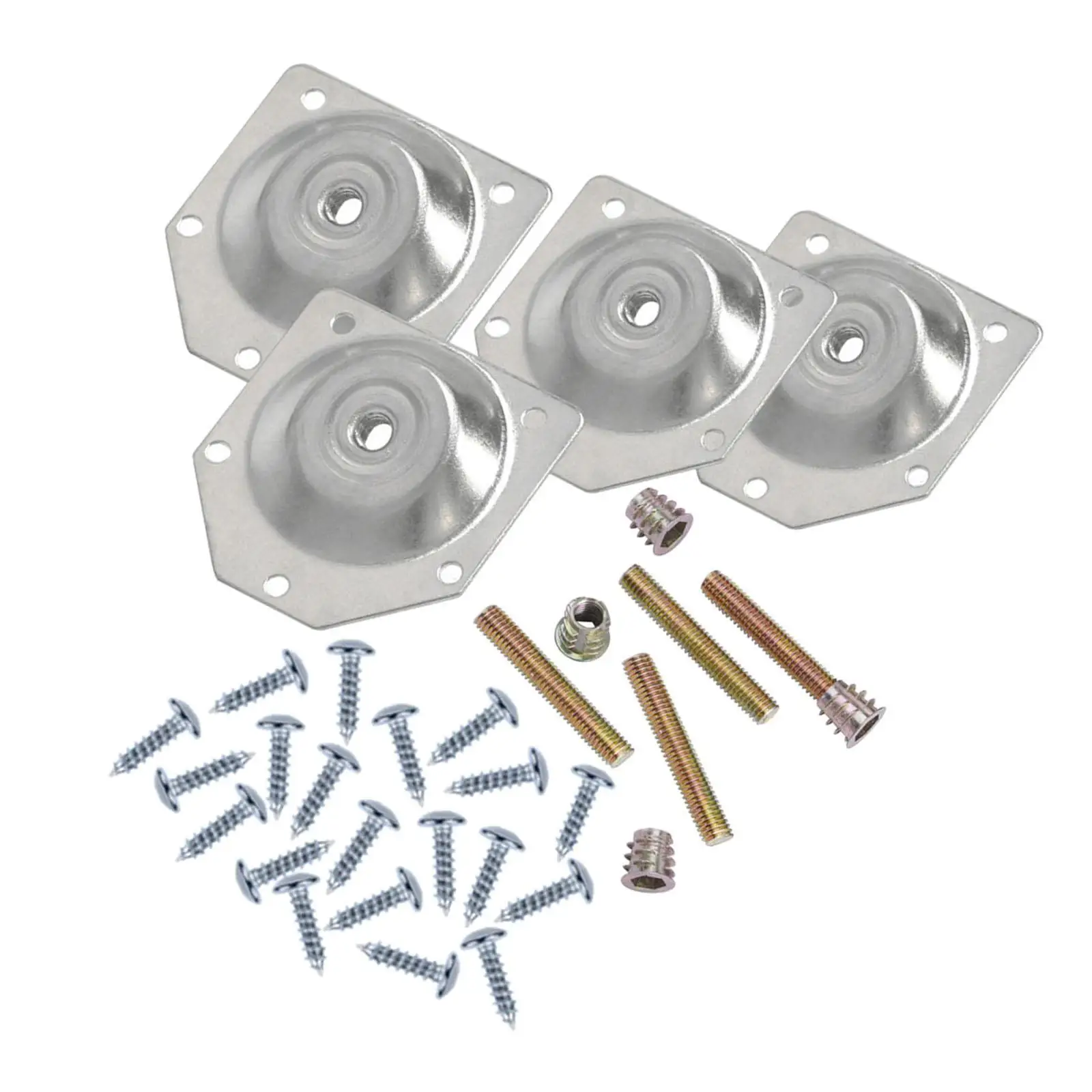 4 Pieces Furniture Leg Mounting Plates Angled Industrial Strength Hardware for