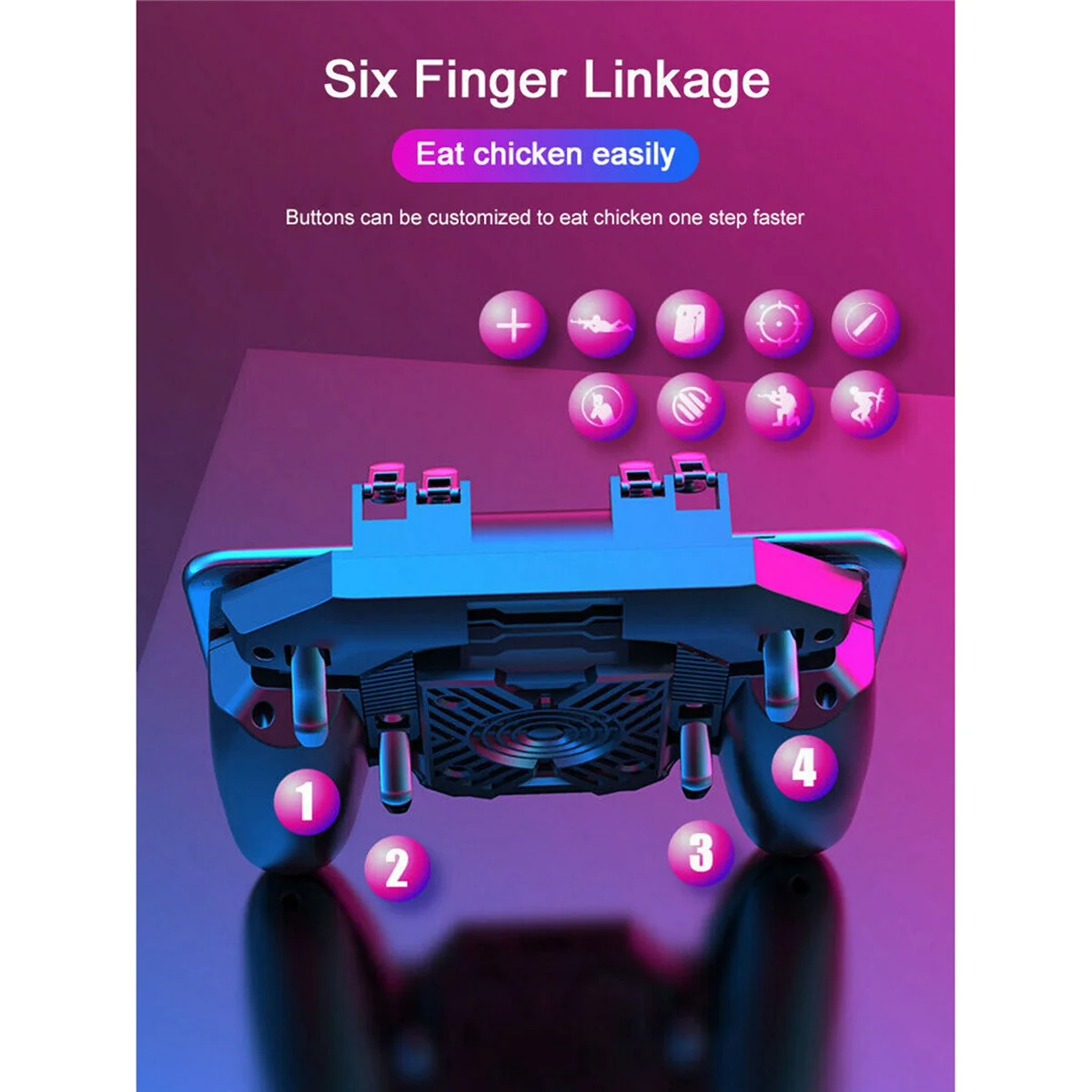 Practical MEMO DL88 Gamepad for PUGB Game Controller Joystick Phone Radiator Semiconductor Radiator Phone Trigger