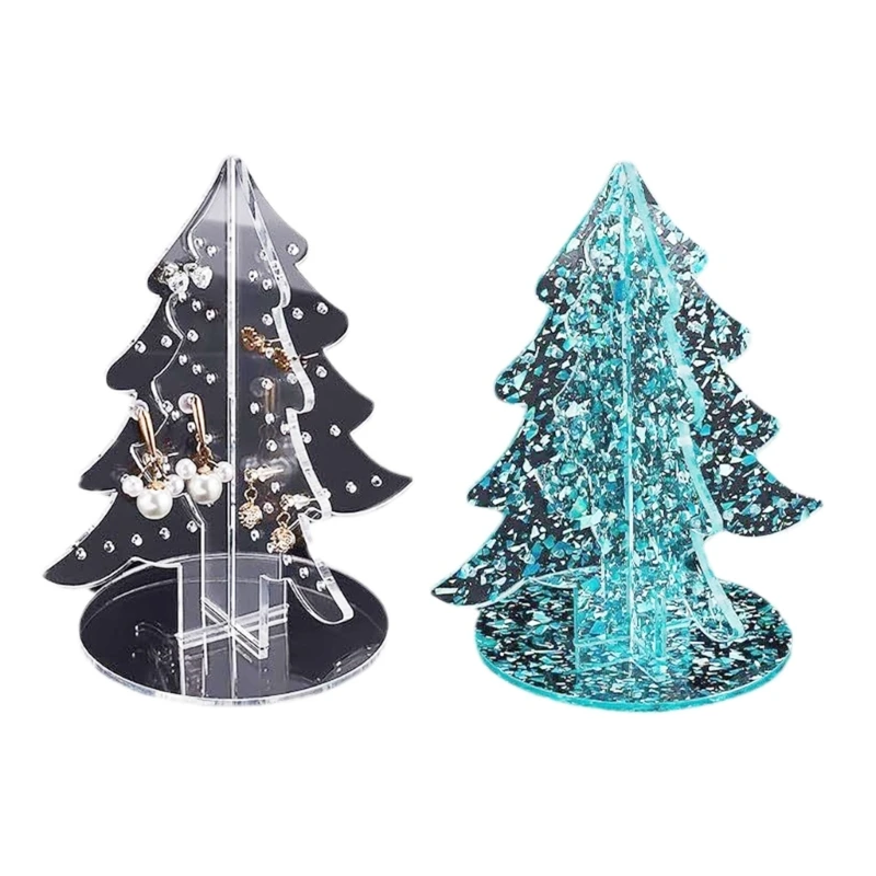 

Elegant Acrylic Earrings Rack Christmas Tree Earring Display Stand Practical Earrings Presentation Rack Jewelry Holder 40GB