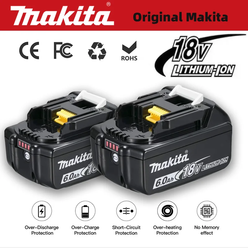 

Новый оригинальный аккумулятор для Makita 6,0 Ач 18 В для электроинструментов Makita 18 В BL1830 BL1830B BL1840 BL1840B BL1850 BL1850B