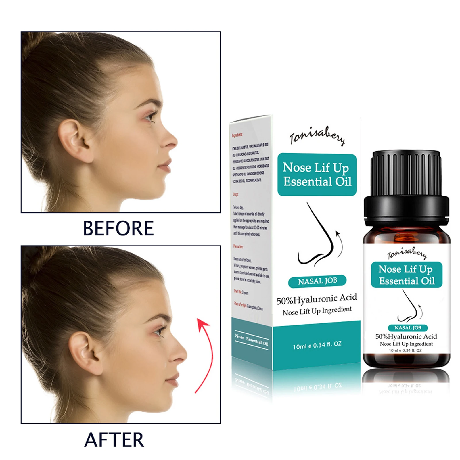 Nose Up Heighten Rhinoplasty Oil Collagen Firming Moisturizing Nasal Bone Remodeling Pure Natural Nose Care Thin Smaller Nose