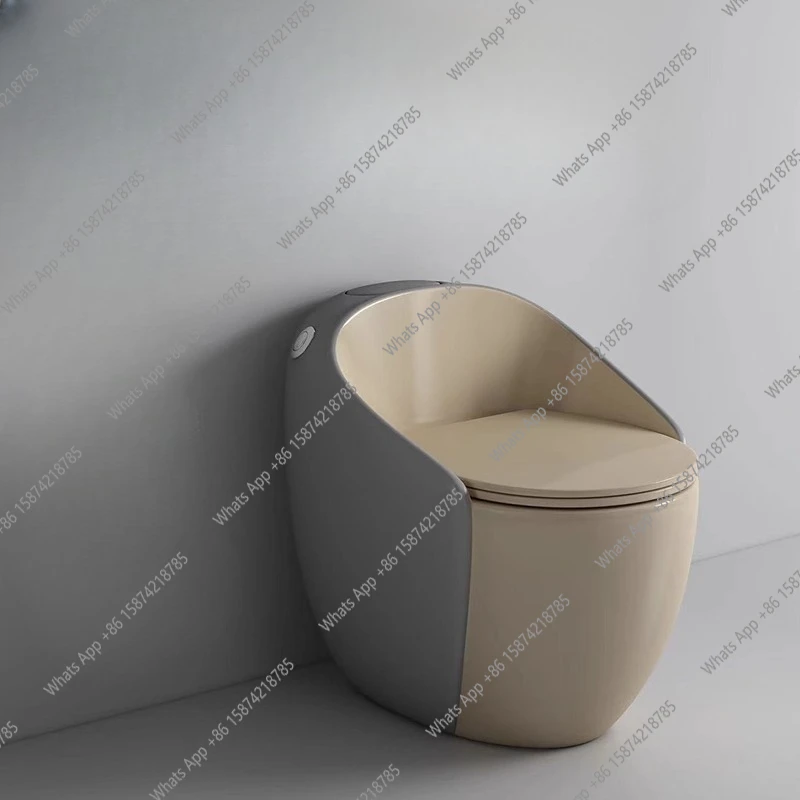 

Egg-shaped personalized creative color toilet siphon small household water-saving toilet