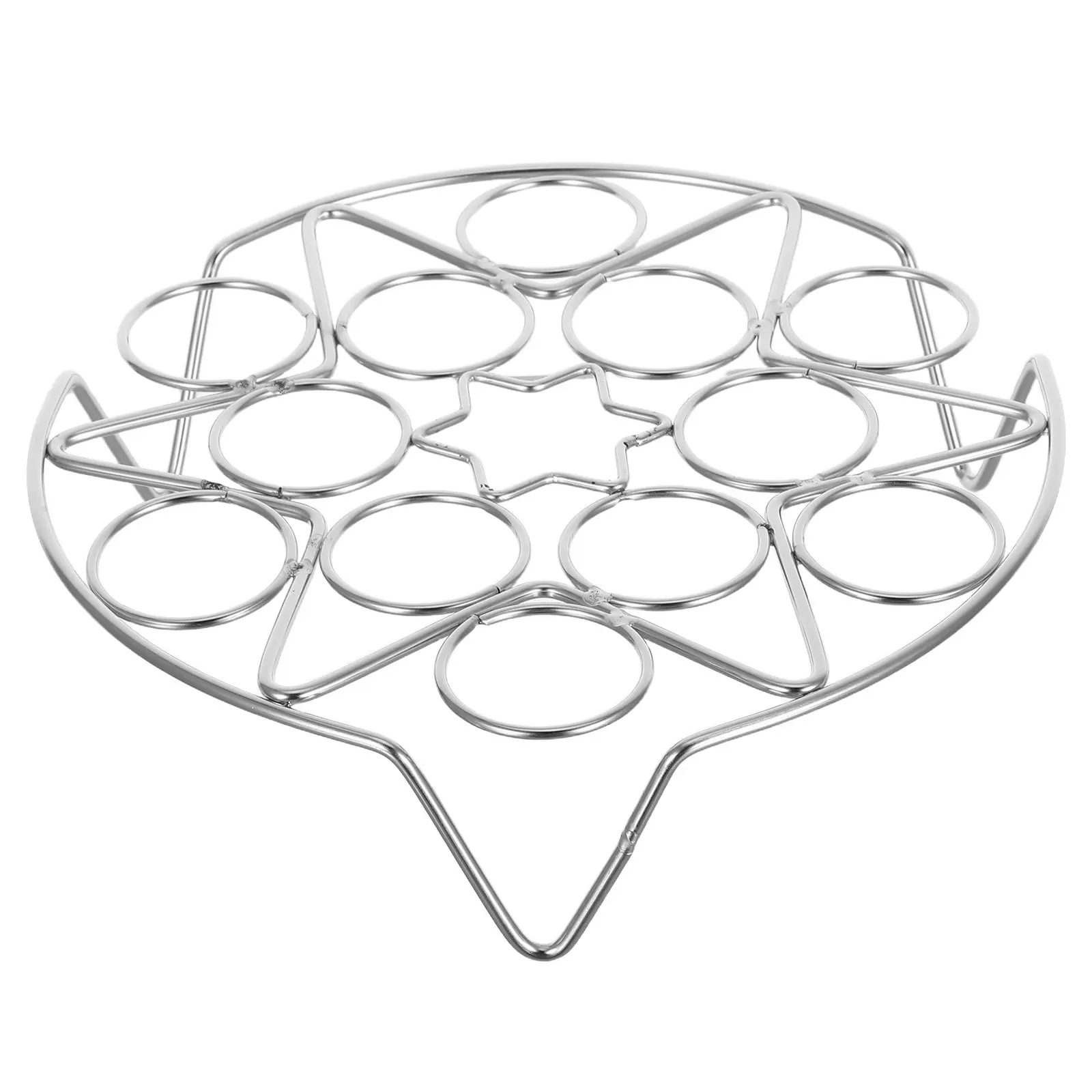 

13-Hole Stainless Steel Egg Steamer Rack Round High-Leg Design for Boiling Eggs Steaming Buns Dumplings Multi-Use Kitchen