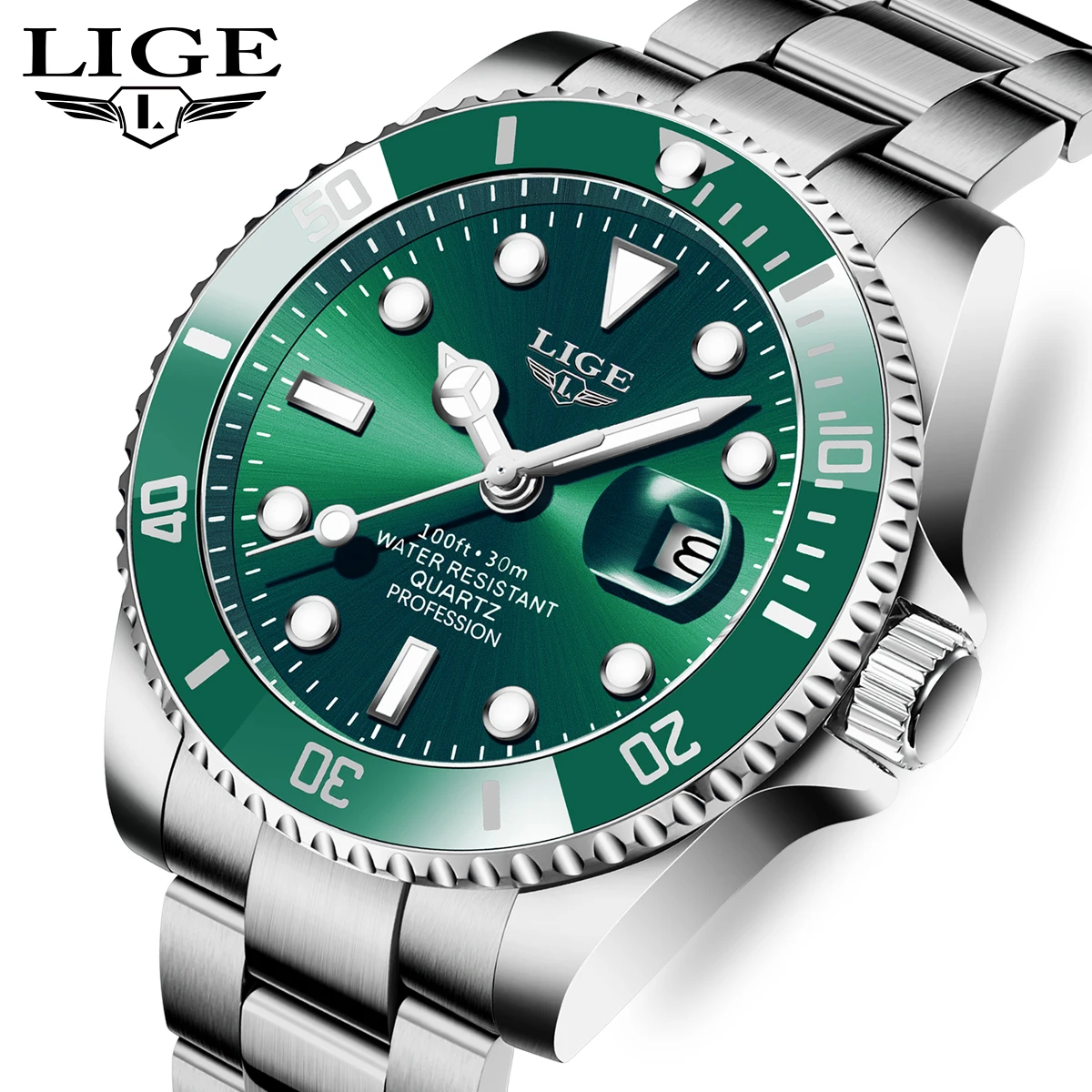 Reloj LIGE Top-Marke Luxus Mode Taucheruhr Herren Wasserdicht Datum Uhr Sportuhren Herren Quarz Armbanduhr Relogio Masculino