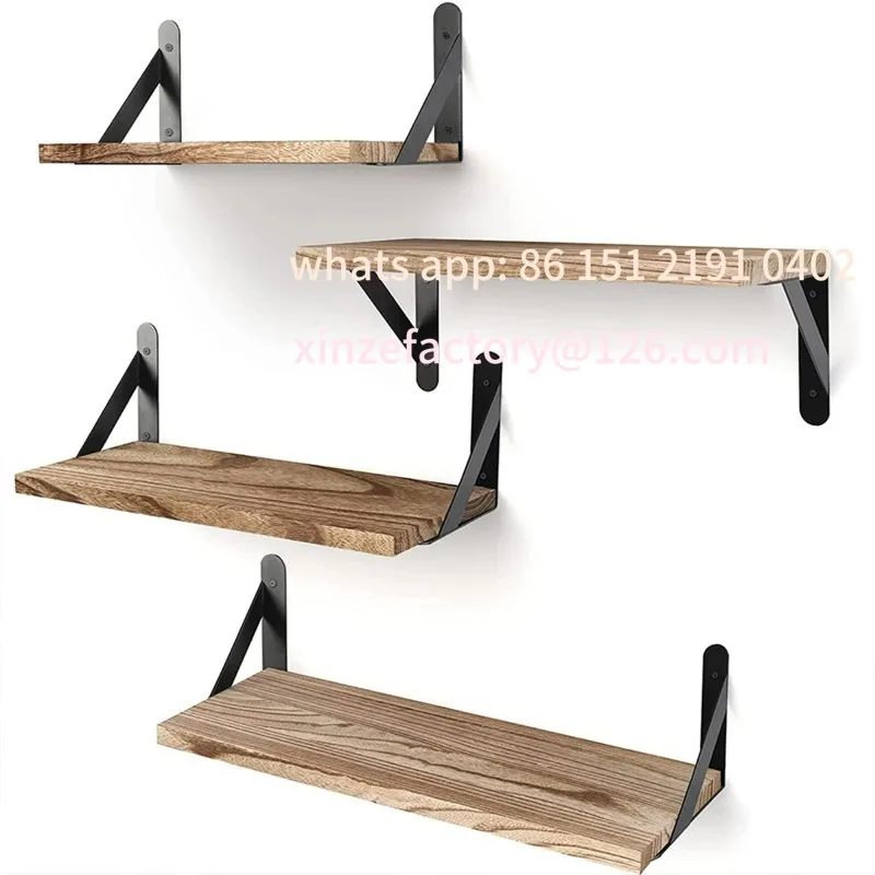

Customizable Floating Shelves for Wall,Bookshelves，Wall Mounted Wood Shelf for Living Room, Bathroom, Bedroom, Kitchen, Home Dec