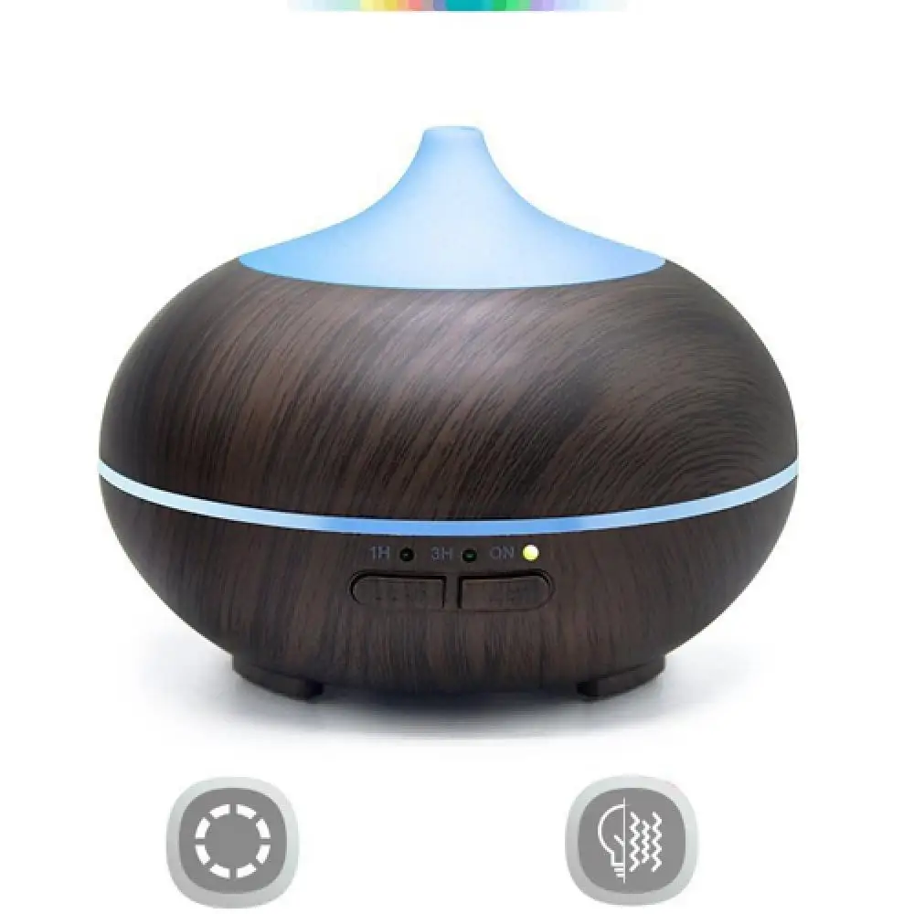 

7-цветный ультразвуковой диффузор для ароматерапии с 3 настройками таймера, идеально подходящий для дома, офиса, спальни и больших помещений.