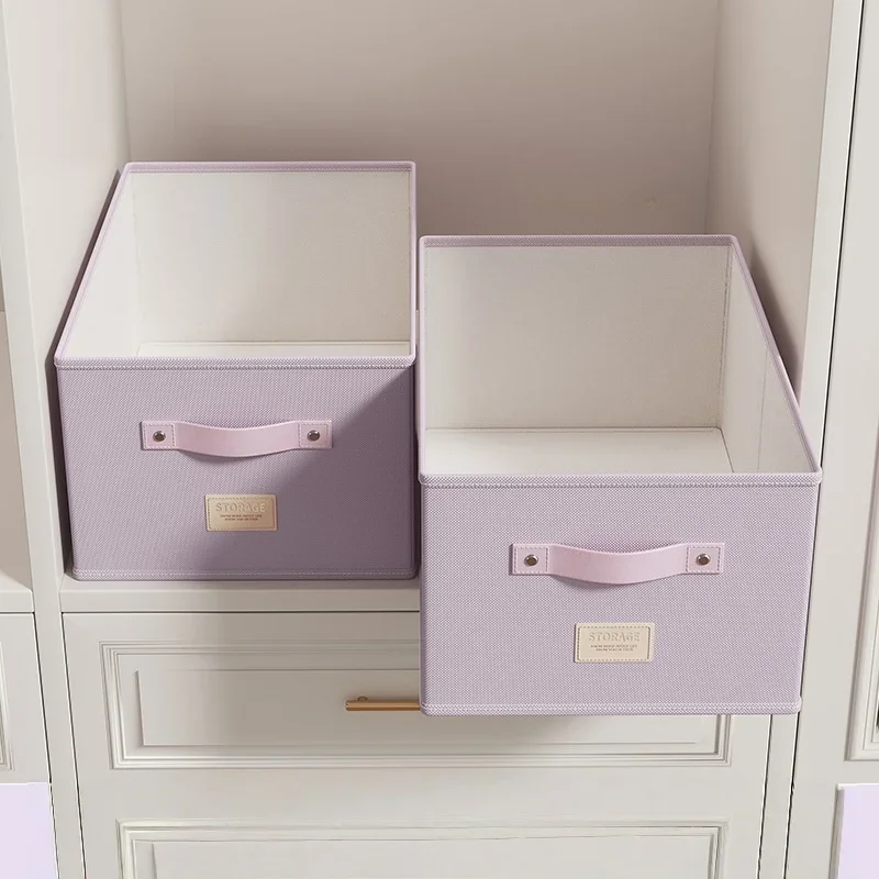 1PC Oxford Clothing and Toy Storage Box Basket Clothes Storage Uncovered Bottom Sweater Sock Bedroom Storage Tidy Container