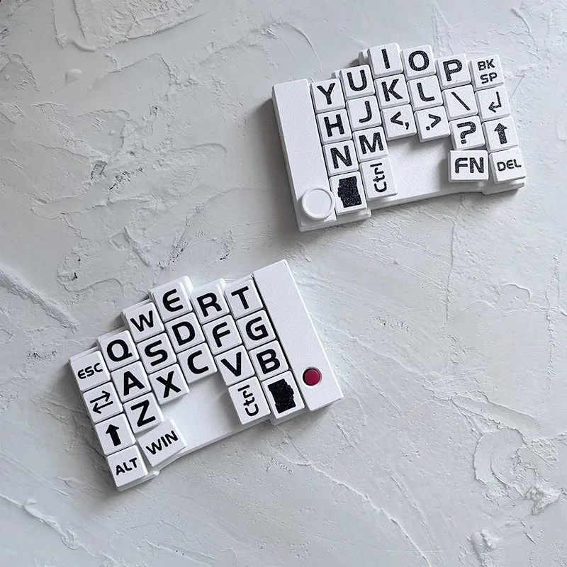 DL42 Keyboard Terpisah Sakelar Profil Rendah 40% Kit Keyboard Mekanis Diy Keyboard Titik Merah Mini Thinkpad Menunjuk Pc Gamer