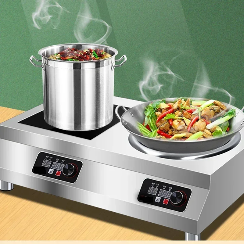 Commercial Induction Cooker 5000W High-power Flat And Concave Plane Induction Cooker Food Cooking Stir-frying Soup Equipment