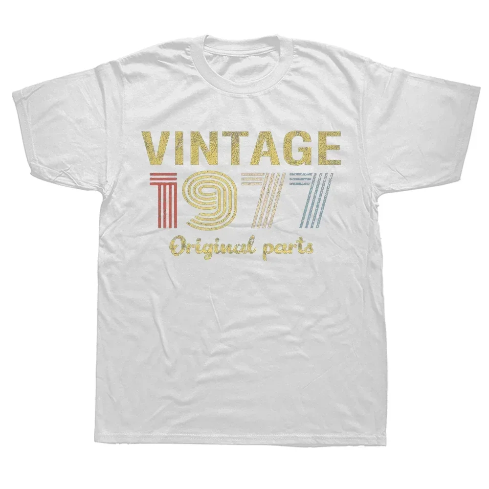 2025 new model Summer Fathers Day Christmas Streetwear Short Sleeve T-shirt Men 47th Birthday Gift Legends Born In 1977 47 Years #5