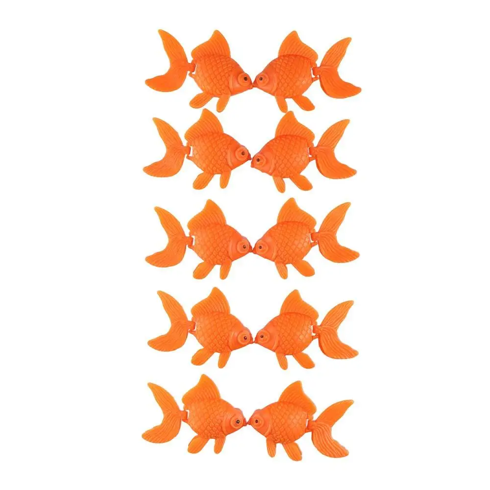

10pcs Fake Goldfish Decorative Moving Goldfish Lifelike Plastic Realistic Goldfish Simulation Landscaping