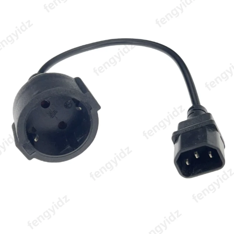2pcs UPS PDU Power Extension Cord IEC 320 C14 Male To Schuko CEE7/4 European Female Adapter Cable 30cm