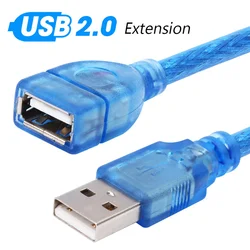 3m/1.5m/0.3m USB 2.0 Extension Cable Cord USB Female To Male Extender High Speed Connector Wire for Laptop PC