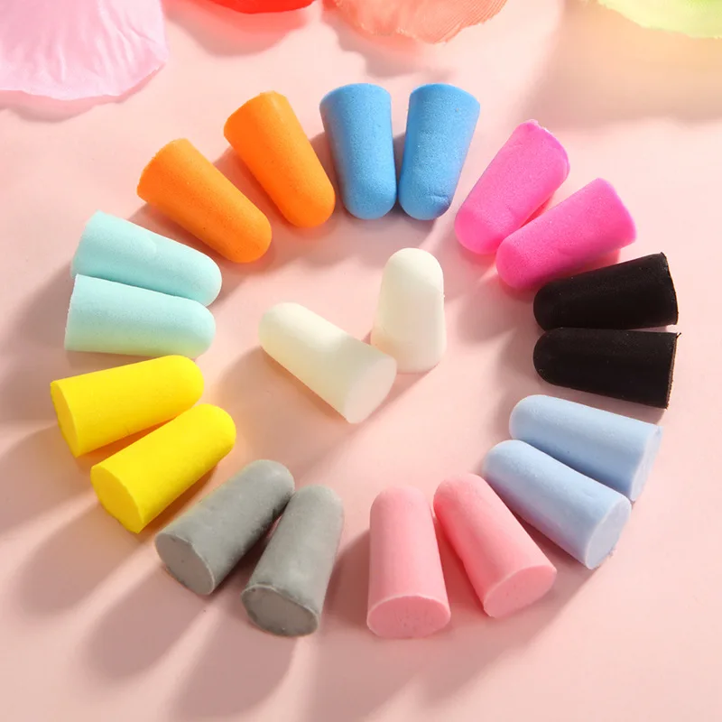 

10pcs Soft Foam EarPlug Anti-noise Ear Plugs Slow Rebound Multicolor Universal Hearing Protector for Sleeping Travel Work