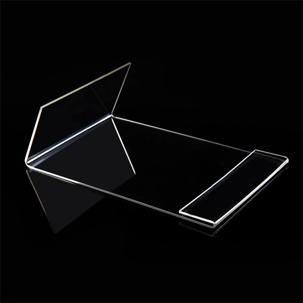 New 10pcs/lot High Quality Clear 6x9cm L Shape Acrylic Table Sign Price Tag Label Display Paper Promotion Card Holder Stand