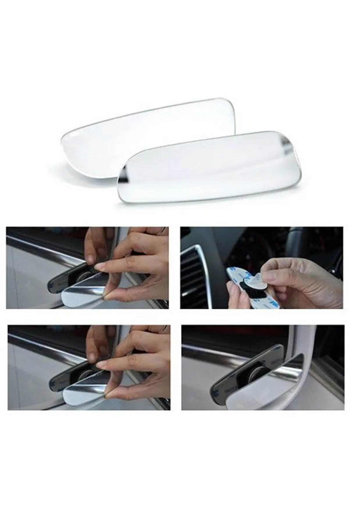 Auto Blind Spot Mirror Real Mirror Ultra Thin Rectangle 90 Mm Plays 2 Pcs High Quality And Fashionable Design