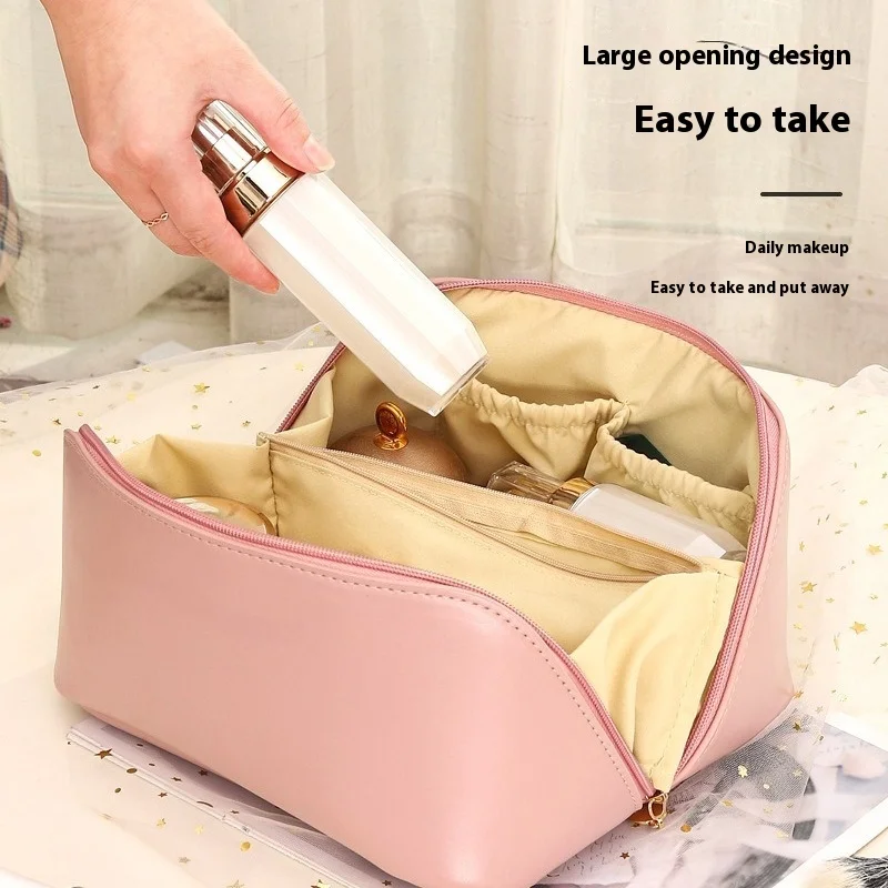 

New High-end Fashion Large-capacity Cosmetic Bag Girls Portable Tote Bag Makeup Brush Storage Travel Toilet Bag