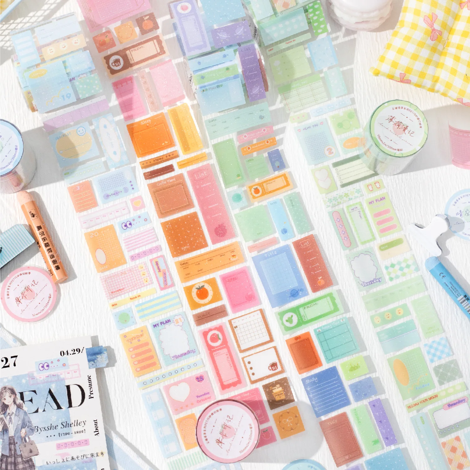 1pcs DIY Decoration Adhesive Tapes Japanese Cloud quotes Washi Tapes Masking Tapes stickers stationery