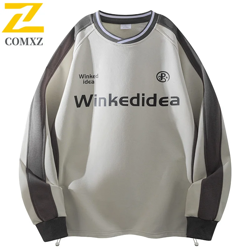 

Trendy Men Hoodie with Spring and Autumn New Casual Printing Comfortable Loose Round Neck Pullover Street Travel Men's Clothing