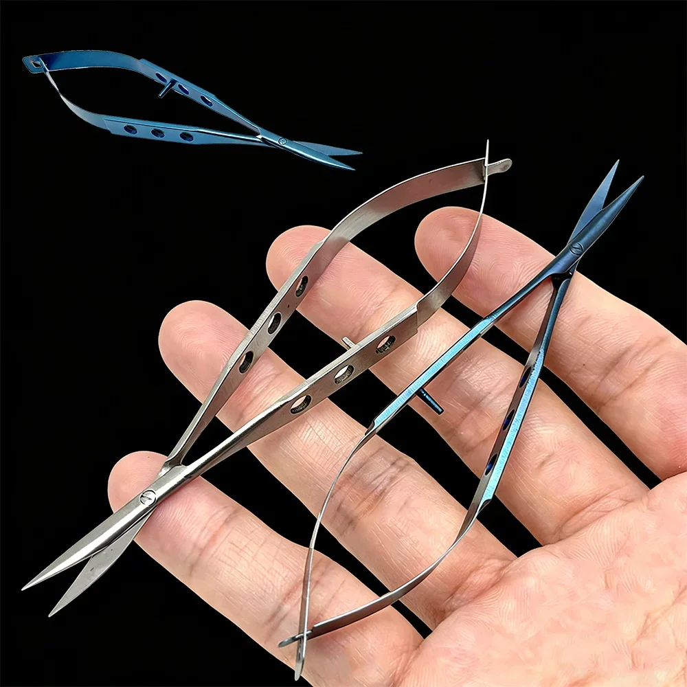 12cm Ophthalmic Conjunctival Scissors  Curved Tip Micro Surgical Scissors for Dental & Eye Procedures