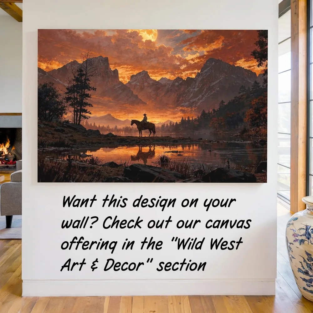 Fire Sky Cowboy Desk Mat, Desert Art Mouse Pad, Western Office Decor accesorios escritorio gaming room decoration