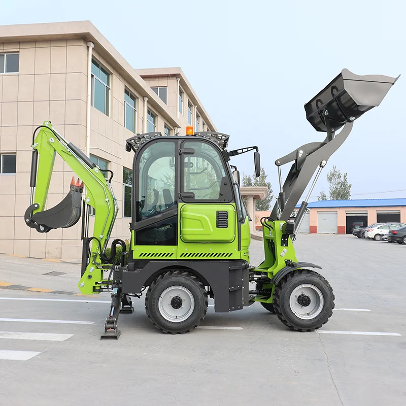 Chinesischer Baggerlader 4x4 EPA Euro5 Diesel Mini Baggerlader Bagger Kleiner Gelenklader