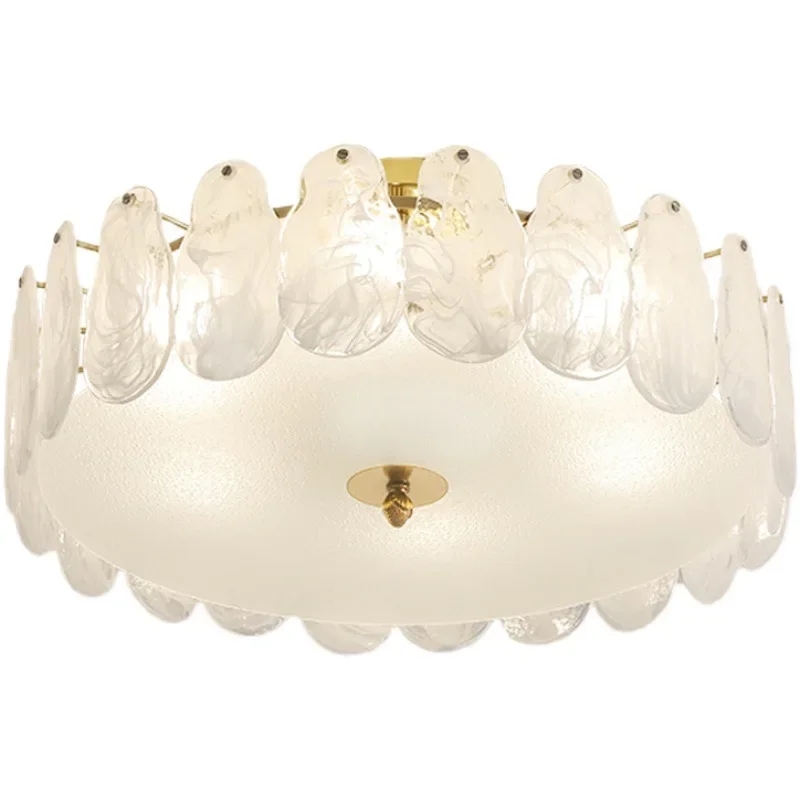 

French light luxury cloud mist crystal lamp, new simple modern art atmospheric ceiling lamp