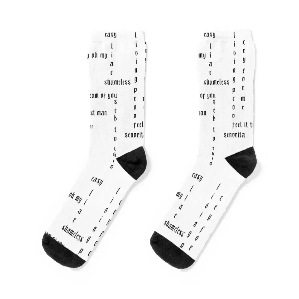 

Romance Tracklist Crossword - Camila Cabello Socks colored gym custom sports christmas gifts Socks Men's Women's