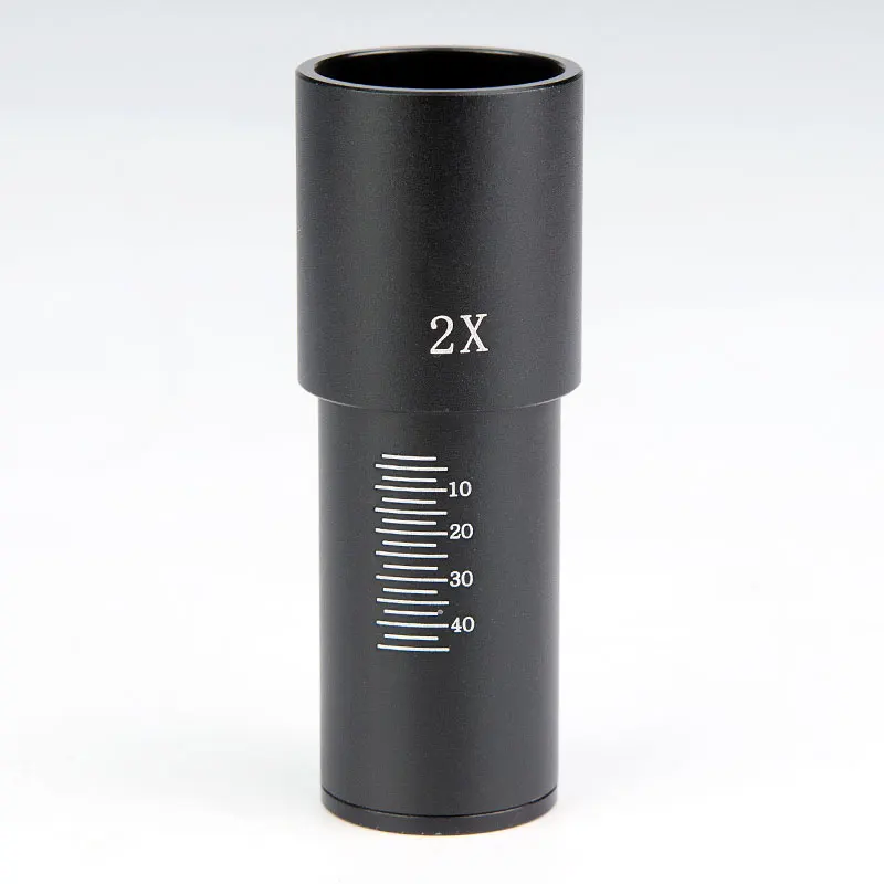 1 PC 23.2mm Interface 2X Metal Barlow Lens Microscope Eyepiece