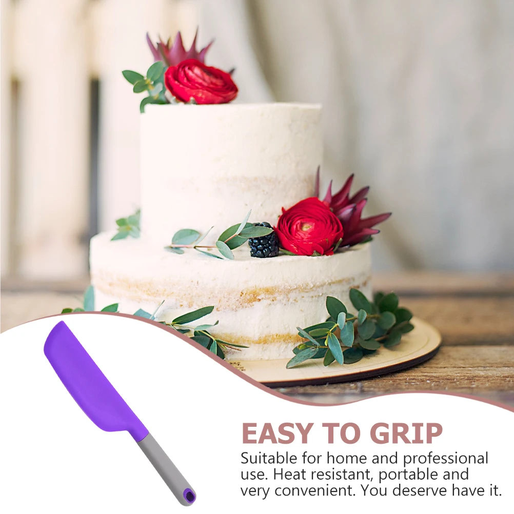 

Silicone Spatula Kitchen Tool Purple Cream Dessert Baking Jam Stirring Scraper Homemade Cake Supply Lightweight Safe