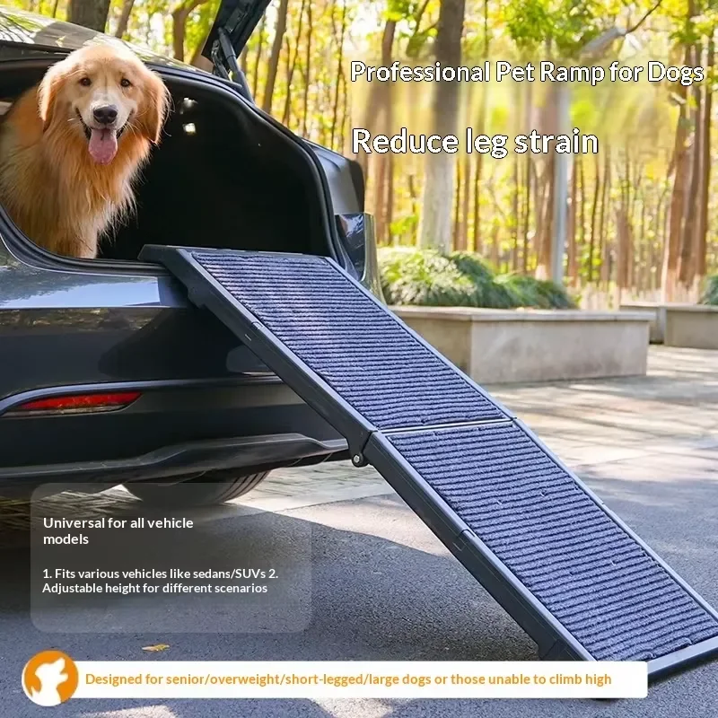 for Non-slip Wear-resistant Foldable Car Climbing Ramp  Large Elderly Dogs Pet Ladder