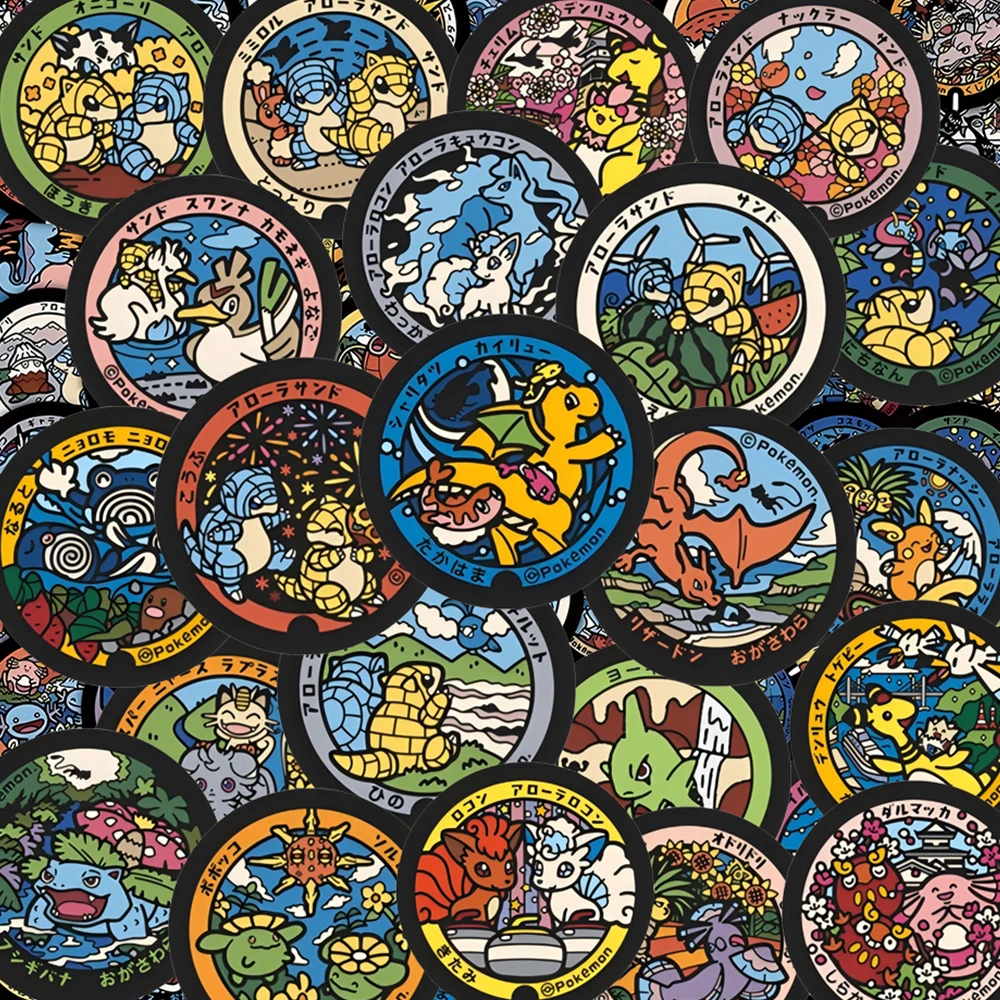 10/30/50/108pcs Anime Pokemon Cute Graffiti Stickers Pikachu Eevee Cartoon Decal DIY Guitar Helmet Phone Kawaii Sticker for Gift
