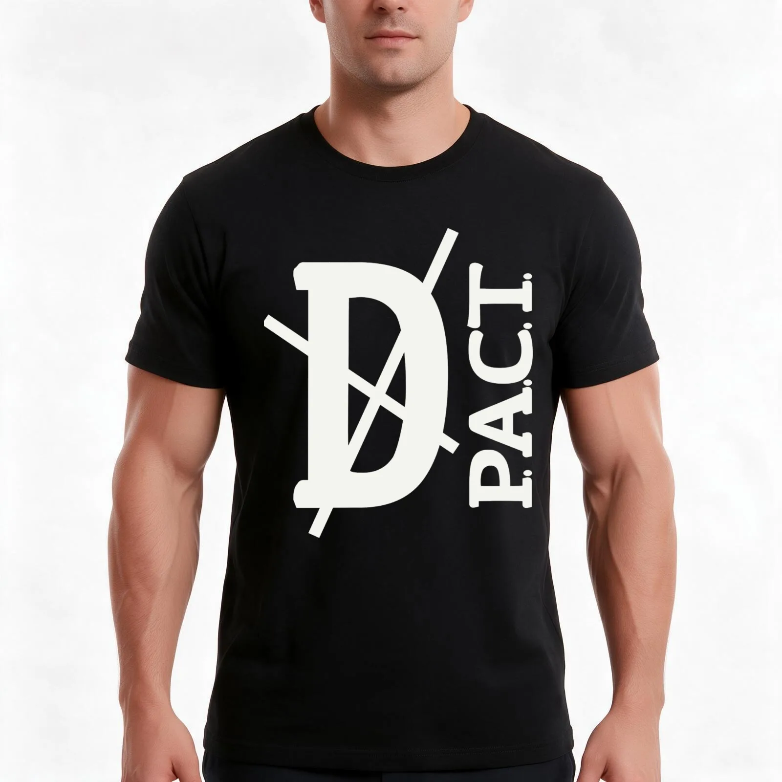 Death PACT T-Shirt, Summer Casual Cotton Tee, Oversized Streetwear Tops, Vintage Graphic Print, Loose Fit Short Sleeve