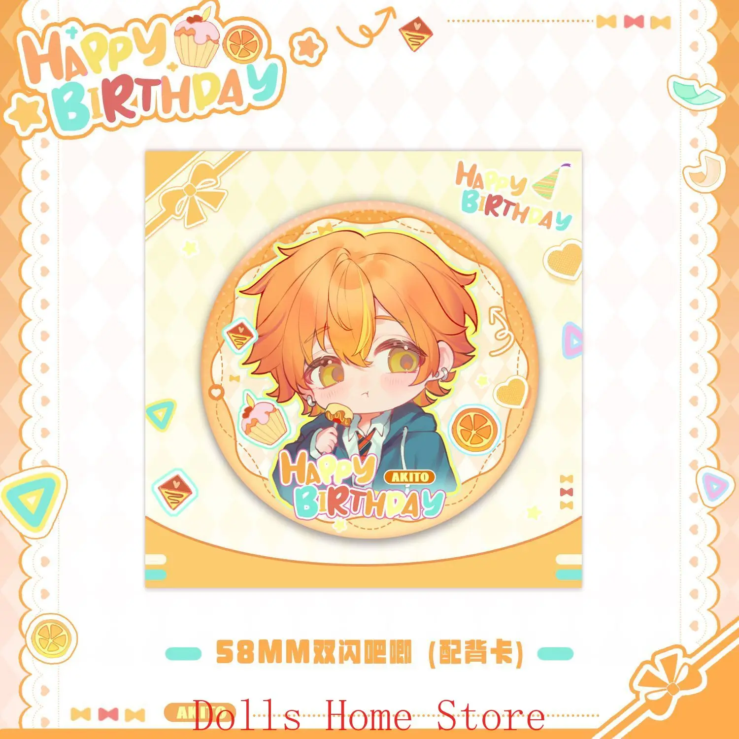 Anime Project Sekai Shinonome Akito‌ Acrylic Stand Model Plate Desk Colored Paper Badge Brooch Cartoon Figure Badges view 3