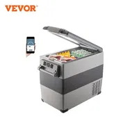 VEVOR Car Refrigerator 15L-55L Mini Fridge Freezer Portable Compressor Cooler 12/24V DC 110-240V Ice Box for Camping Driving